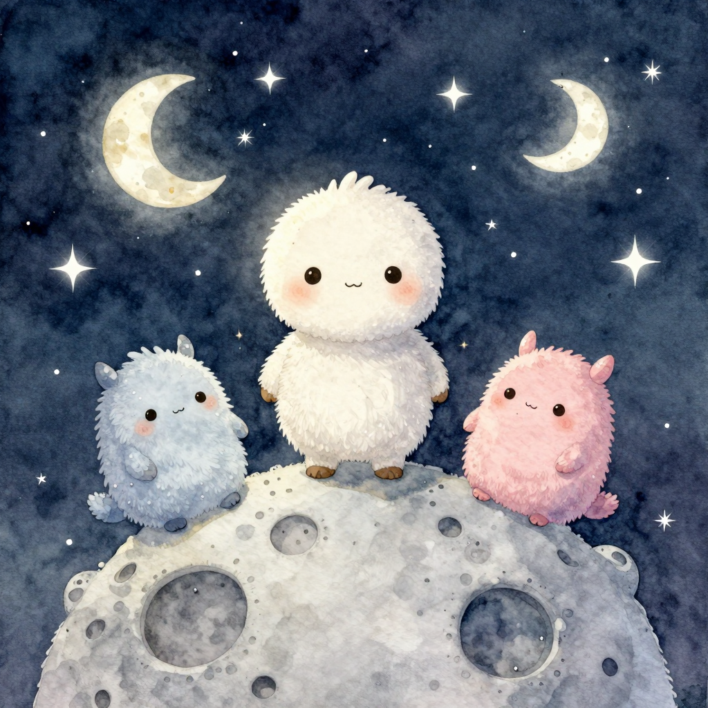Chibub Visits the Moon Monsters