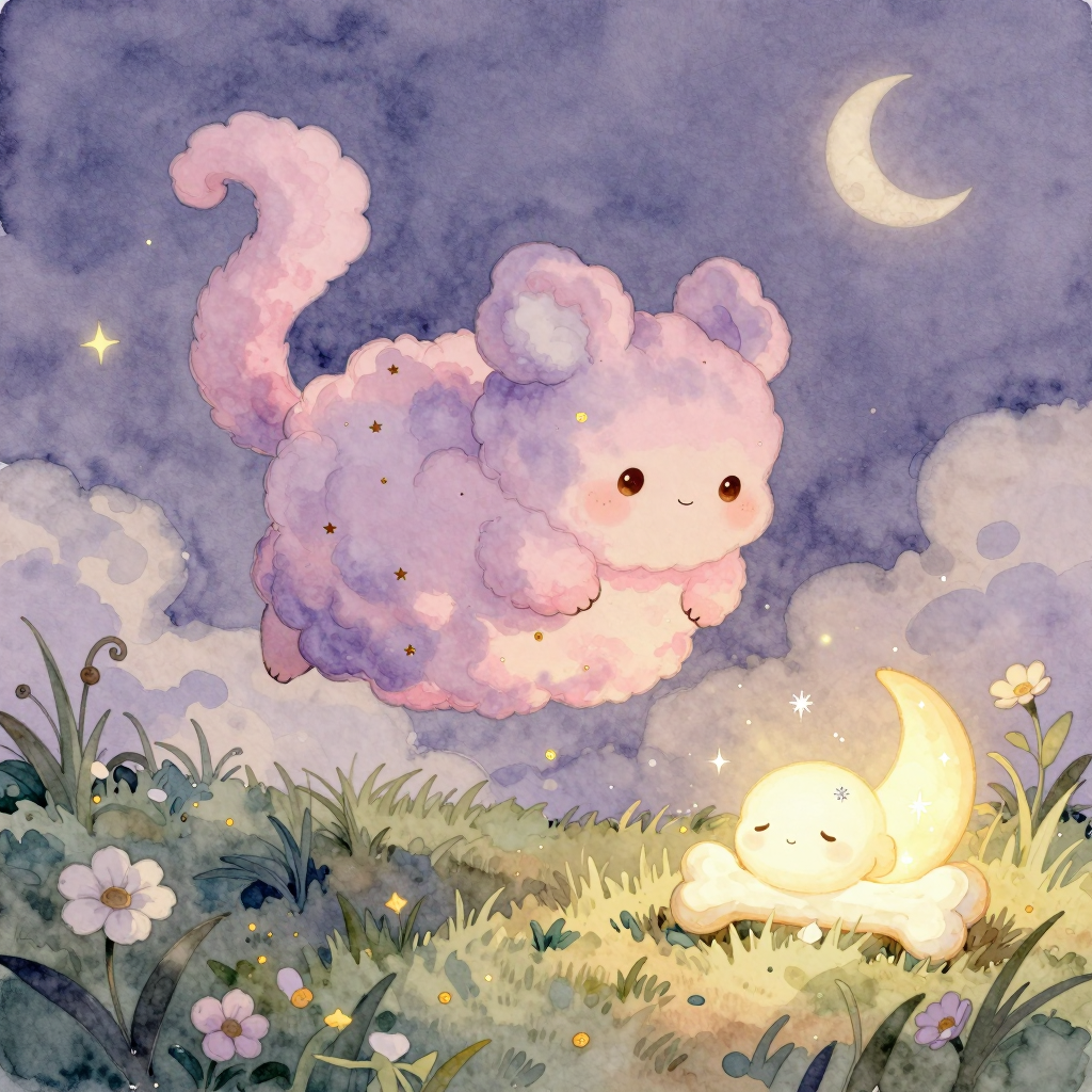 A Glow in the Cloud Grass
