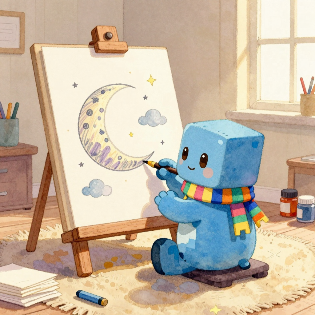 Moon Drawing Night