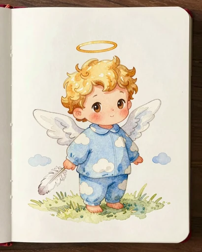 Chibub with Halo Feather
