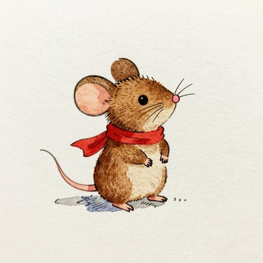 Whiskers the mouse portrait